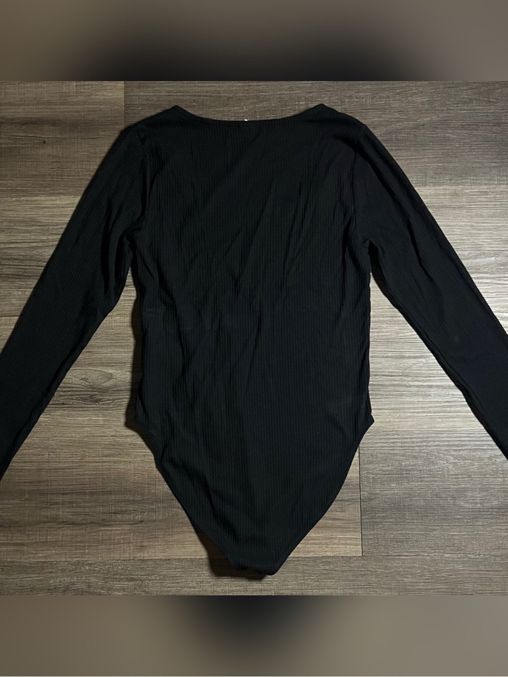 Women's Old Navy Black Long-Sleeve Square Neck Bodysuit - Picture 5 of 5